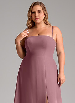 Azazie Wren Brautjungfernkleider Wandelbar A-Linie Seitliche Cut-Outs Chiffon Kleid Amethyst image10