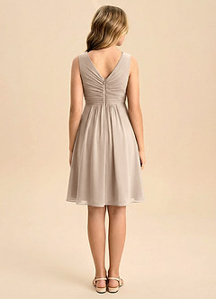 Azazie Skyla Junior Klä av A-Line i Chiffong Plisserad image2