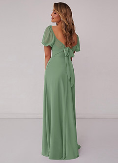 Barbie ♥ Azazie Bridesmaid Dresses Matcha A-Line Pleated Chiffon Dress image3