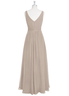 Azazie Pierrette Bridesmaid Dresses Frost A-Line Pleated Chiffon Dress image8