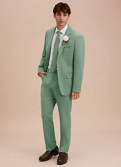 front Ethan Matcha Traje de tejido refinado