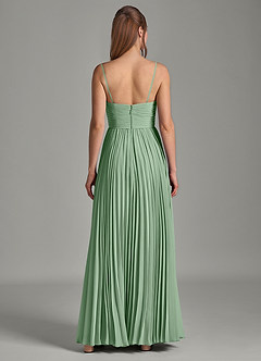 Azazie Chiana Final Sale Matcha A-Line Strapless Chiffon Dress image6