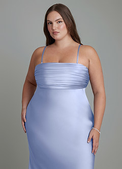 Azazie Saylor Jurken voor bruidsmeisjes Jurk van Stretch Satijn met Zeemeermin Strapless Ijs image17