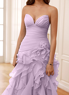 Christabelle Lilac Corset Rhinestone Sheer Lace Prom Dress image6