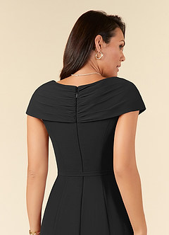 Azazie Bailora Mother of the Bride Dresses Black Mermaid Ruched Chiffon Dress image5