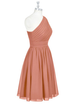 Azazie Katrina Bridesmaid Dresses MAI TAI A-Line One Shoulder Chiffon Dress image8