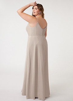 Azazie Daenerys Bridesmaid Dresses Frost A-Line Cowl Chiffon Dress image13