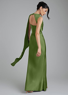 Azazie Taj Bridesmaid Dresses Juniper Mermaid Corset Stretch Satin Dress image8