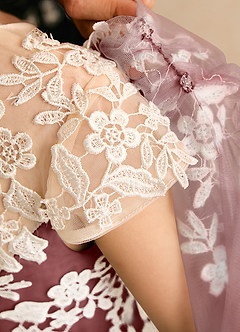 Azazie Dandelion 플라워 걸 드레스 볼가운 레이스 발목 길이 드레스 image8