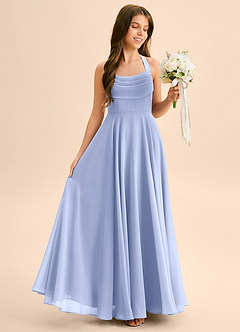 Azazie Kady Junior Ice A-Line Sweetheart Neckline Chiffon Dress image5