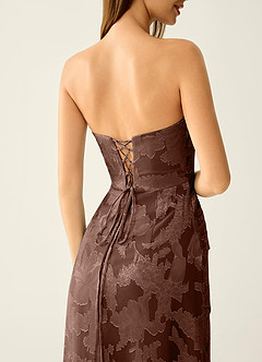 Arabella Grace Mocha Coco Jacquard Corset Sparkly Prom Dress image6