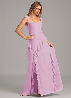 Azazie Sloane Bridesmaid Dresses Candy Pink A-Line Sweetheart Neckline Chiffon Dress image3