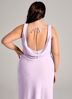 Azazie Rylina Bridesmaid Dresses Frosted Lilac Mermaid Pleated Chiffon Dress image12