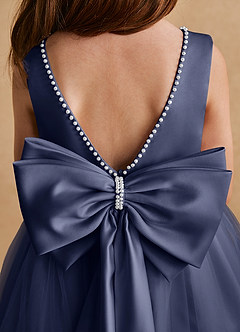 Azazie Cookie Flower Girl Dresses Stormy A-Line Bow Tulle Dress image6