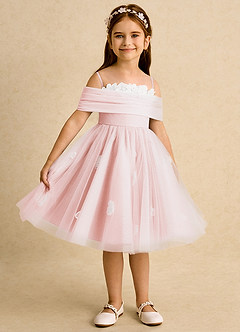 Azazie May Flower Girl Klänningar Klänning Balklänning i Tyll Plisserad image6