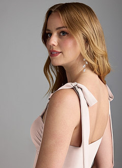 Azazie Lizet Bridesmaid Dresses Rose Petal A-Line Sweetheart Neckline Chiffon Dress image6