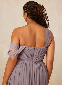 Christian Siriano Bridal for Azazie 1014 Bridesmaid Dresses Dusk A-Line Off the Shoulder Chiffon Dress image16