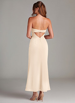 Azazie Leonis Bridesmaid Dresses White Alabaster Mermaid Strapless Chiffon Convertible Dress image5
