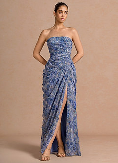 Kaavia Lilac Floral Maxi Dress image3