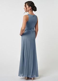 Azazie Lindie Junior Twilight A-Line Pleated Chiffon Dress image4