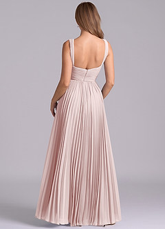 Azazie Mina Jurken voor bruidsmeisjes Jurk van Chiffon met A-Lijn Geplooid Blozend Roze image7