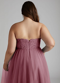 Azazie Roni Bridesmaid Dresses Vintage Mauve A-Line Sweetheart Neckline Tulle Convertible Dress image12