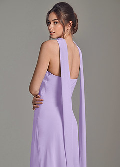 Azazie Ilana Bridesmaid Dresses Lilac A-Line Strapless Chiffon Dress image6