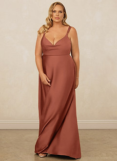 Christian Siriano Bridal for Azazie 1001 Bridesmaid Dresses Clay A-Line Sweetheart Neckline Stretch Satin Dress image15