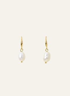 front Classic Pearl Drop Earrings