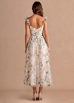 Denisse Blush Pink Multi Midi Dress image2