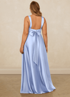 Christian Siriano Bridal for Azazie 1001 Bridesmaid Dresses Ice A-Line Sweetheart Neckline Stretch Satin Dress image12