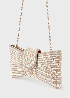 front Beaded Bowtie Clutch
