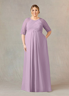 Azazie Barrymore Mother of the Bride Dresses A-Line Scoop lace Chiffon Floor-Length Dress image7