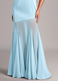 Azazie Uma Bridesmaid Dresses Sky Blue Mermaid Strapless Chiffon Convertible Dress image6