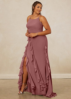 Christian Siriano Bridal for Azazie 1006 Bridesmaid Dresses Desert Rose Mermaid Ruched Chiffon Dress image11