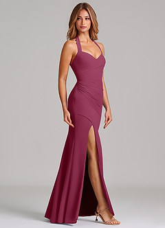 Azazie Emeria Suknie dla druhen Syrena Dekolt w kształcie serca Szyfon Do ziemi Sukienka image5