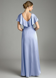 Azazie Lainey Bridesmaid Dresses Ice A-Line with Pockets Stretch Satin Dress image7