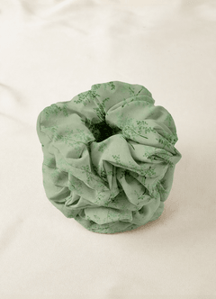 front Matchande färg brudtärne chiffong överstorlek scrunchie set