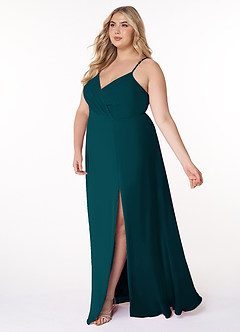 Azazie Everleigh Bridesmaid Dresses Pine A-Line Sweetheart Pleated Chiffon Dress image11