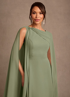 Azazie Liddie Mother of the Bride Dresses Pistachio A-Line Pleated Chiffon Dress image6