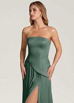 Azazie Tierney Jurken voor bruidsmeisjes Converteerbaar Jurk van Chiffon met A-Lijn Strapless Zeemos image2