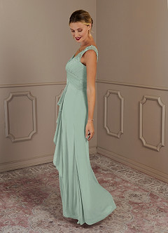 Azazie Edelin Mother of the Bride Dresses A-Line Sweetheart Neckline Pleated Mesh Floor-Length Dress image5