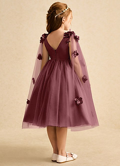 Azazie Staria Blumenmädchenkleider Ballkleid Gestreift Tüll Kleid Wüstenrose image9
