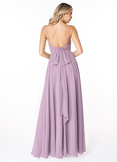 Azazie Gracie Brautjungfernkleider A-Linie Plissee Chiffon Kleid Blauregen image2
