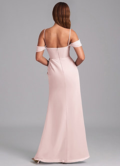 Azazie Johana Jurken voor bruidsmeisjes Converteerbaar Jurk van Chiffon met Zeemeermin Off the Shoulder Blozend Roze image2