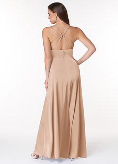 Azazie Clove Stretch Satin Dress Final Sale  image2