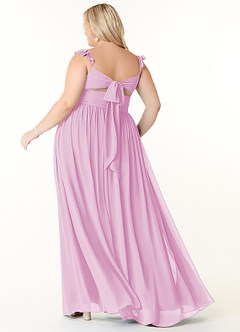 Azazie Metz Final Sale Candy Pink A-Line Sweetheart Ruched Chiffon Dress image8