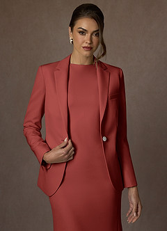 front Kennedy Terracota Vestido estruturado com elastano