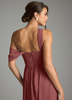 Azazie Kassandra Bridesmaid Dresses Amethyst A-Line Off the Shoulder Chiffon Dress image7