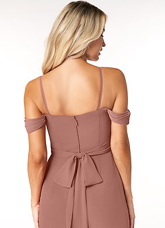 Azazie Joretta Bridesmaid Dresses Cedar Rose A-Line Sweetheart Neckline Chiffon Convertible Dress image3